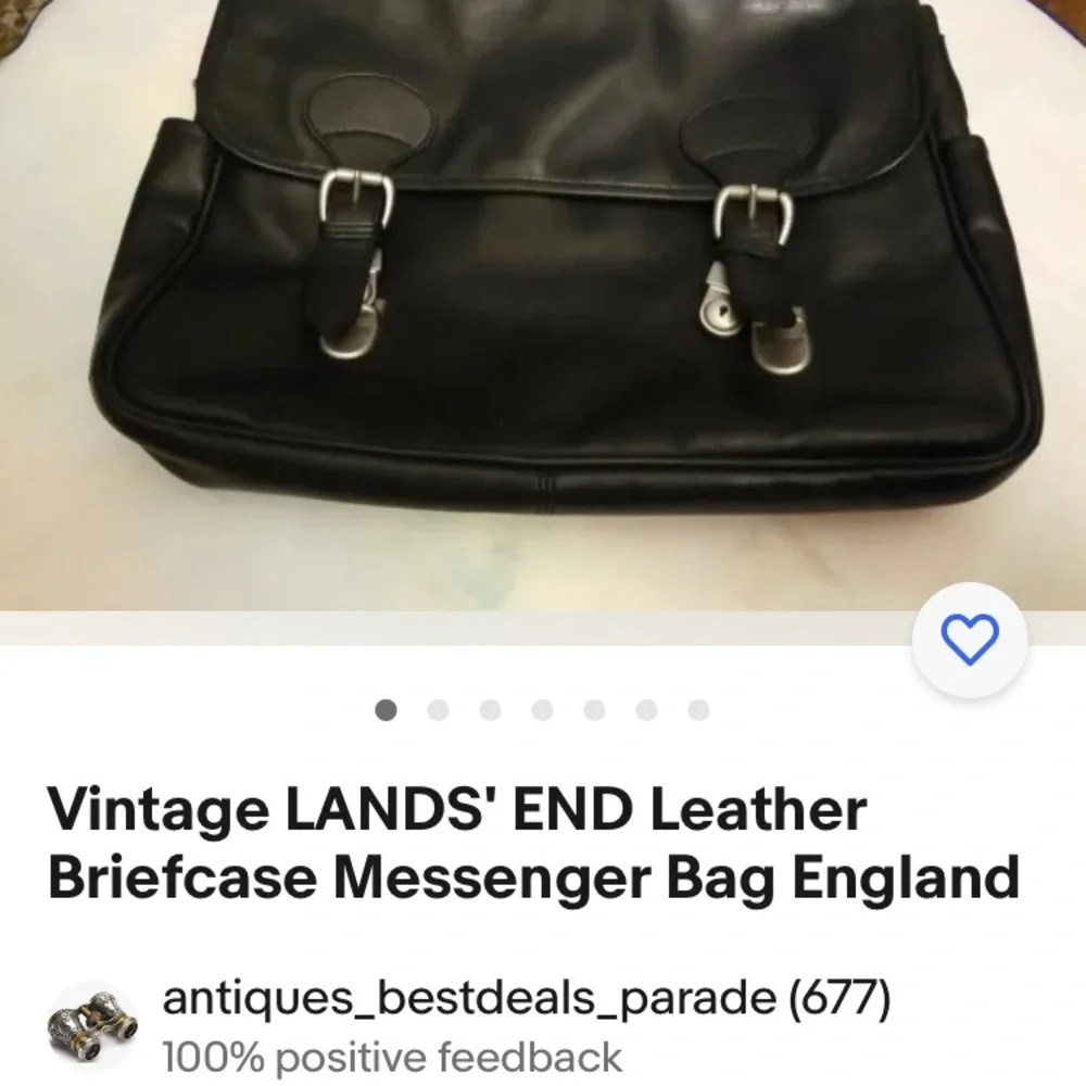 Vintage Handcrafted in ENGLAND Men’s Genuine Leather Bag/Briefcase Black